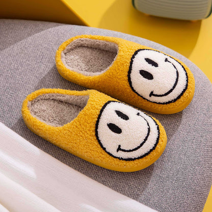 Melody Smiley Face Slippers Yellow