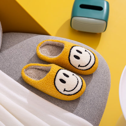 Melody Smiley Face Slippers Yellow