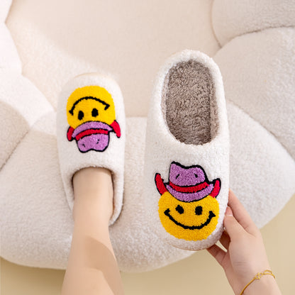 Melody Smiley Face Slippers Cowboy - Cowgirl