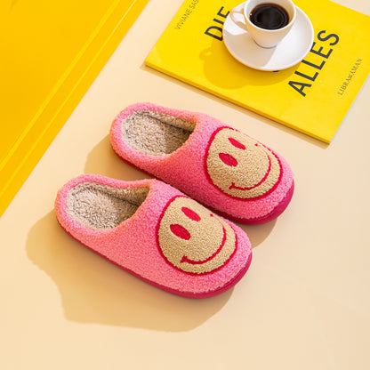 Melody Smiley Face Slippers Pink