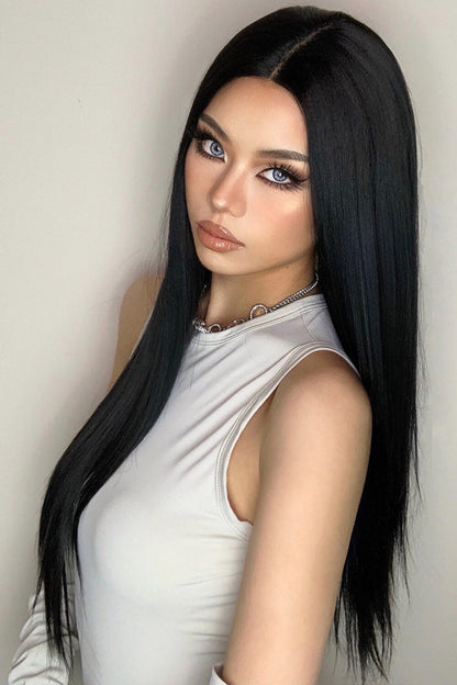 Long Lace Front: Straight Synthetic Wigs 26" Long 150% Density