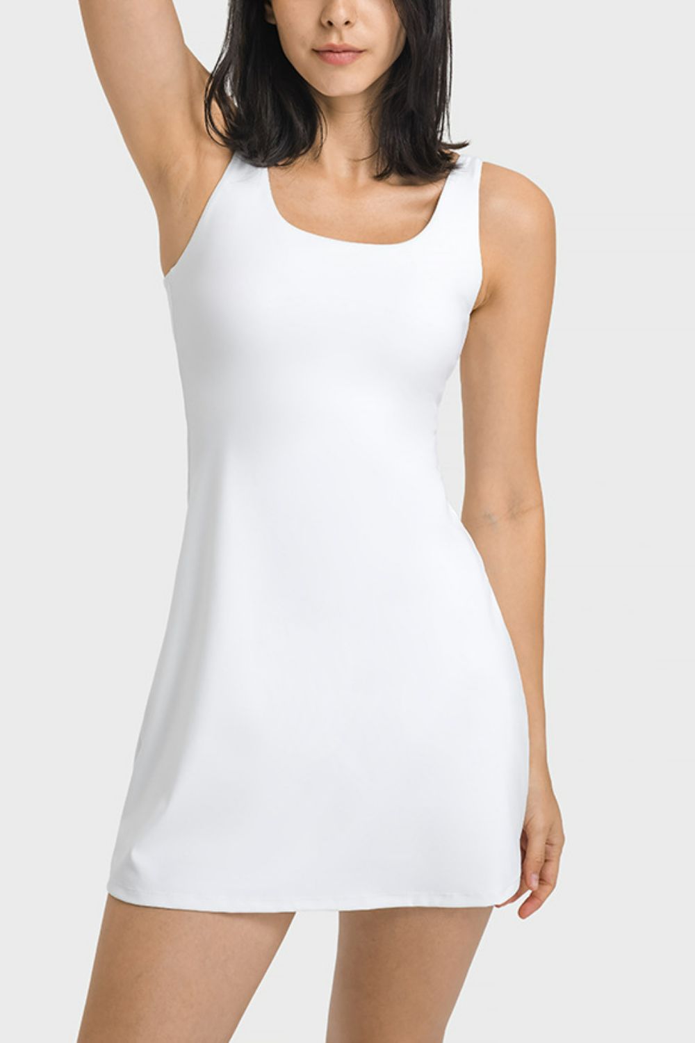 Sports Tank Dress with Full Coverage Bottoms