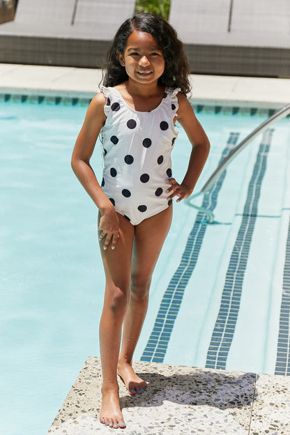 Polka Dot Mommy & Me End One-Shoulder One-Piece Swimsuit