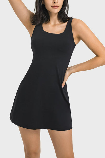 Sports Tank Dress with Full Coverage Bottoms