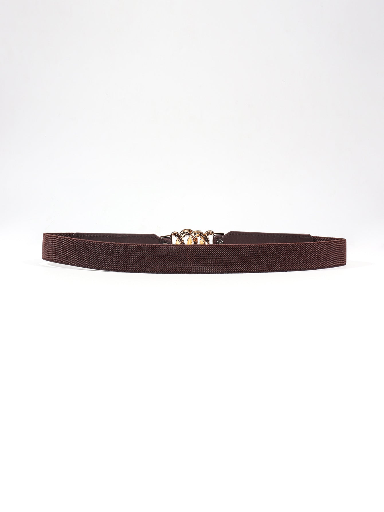 Alloy Buckle Elastic PU Belt