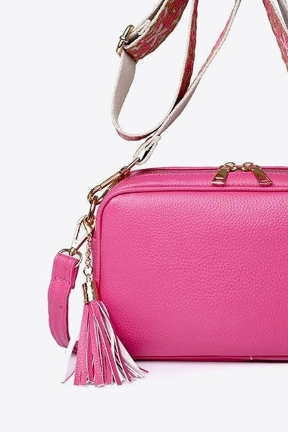 Leather Tassel Crossbody Bag