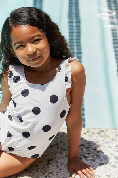 Polka Dot Mommy & Me End One-Shoulder One-Piece Swimsuit