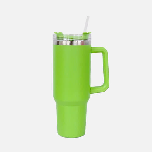 Stainless Steel Car Tumbler with Handle and Straw