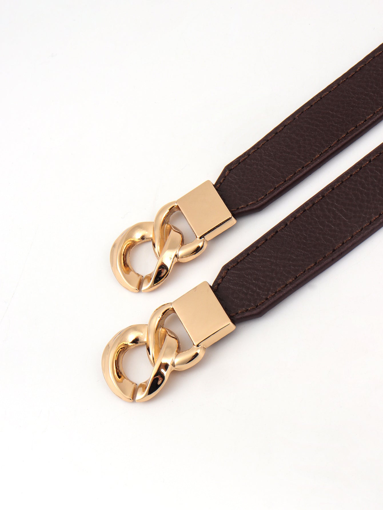 Alloy Buckle Elastic PU Belt