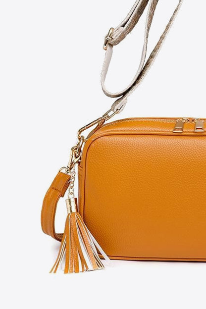 Leather Tassel Crossbody Bag