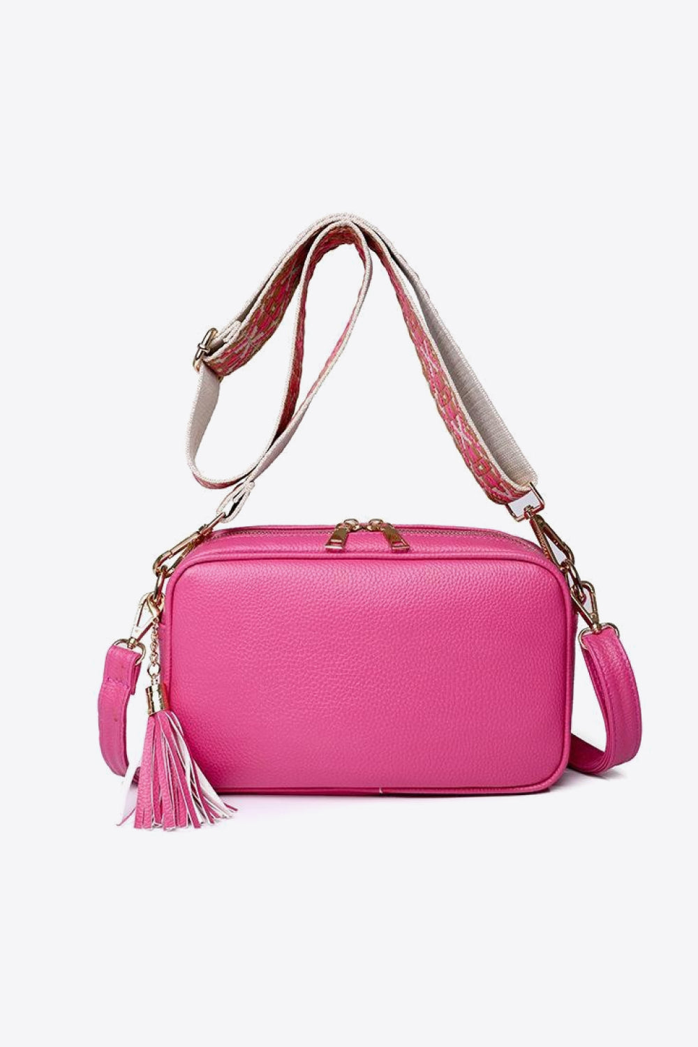 Leather Tassel Crossbody Bag