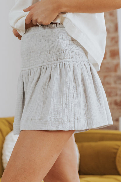 Smocked Waist Culotte Shorts