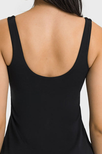 Sports Tank Dress with Full Coverage Bottoms