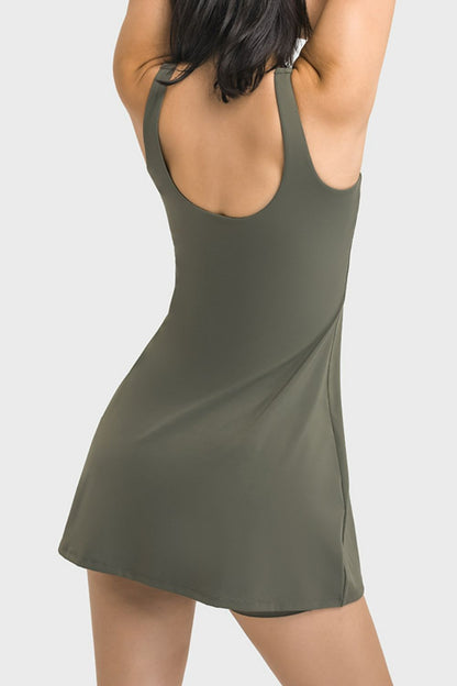 Sports Tank Dress with Full Coverage Bottoms