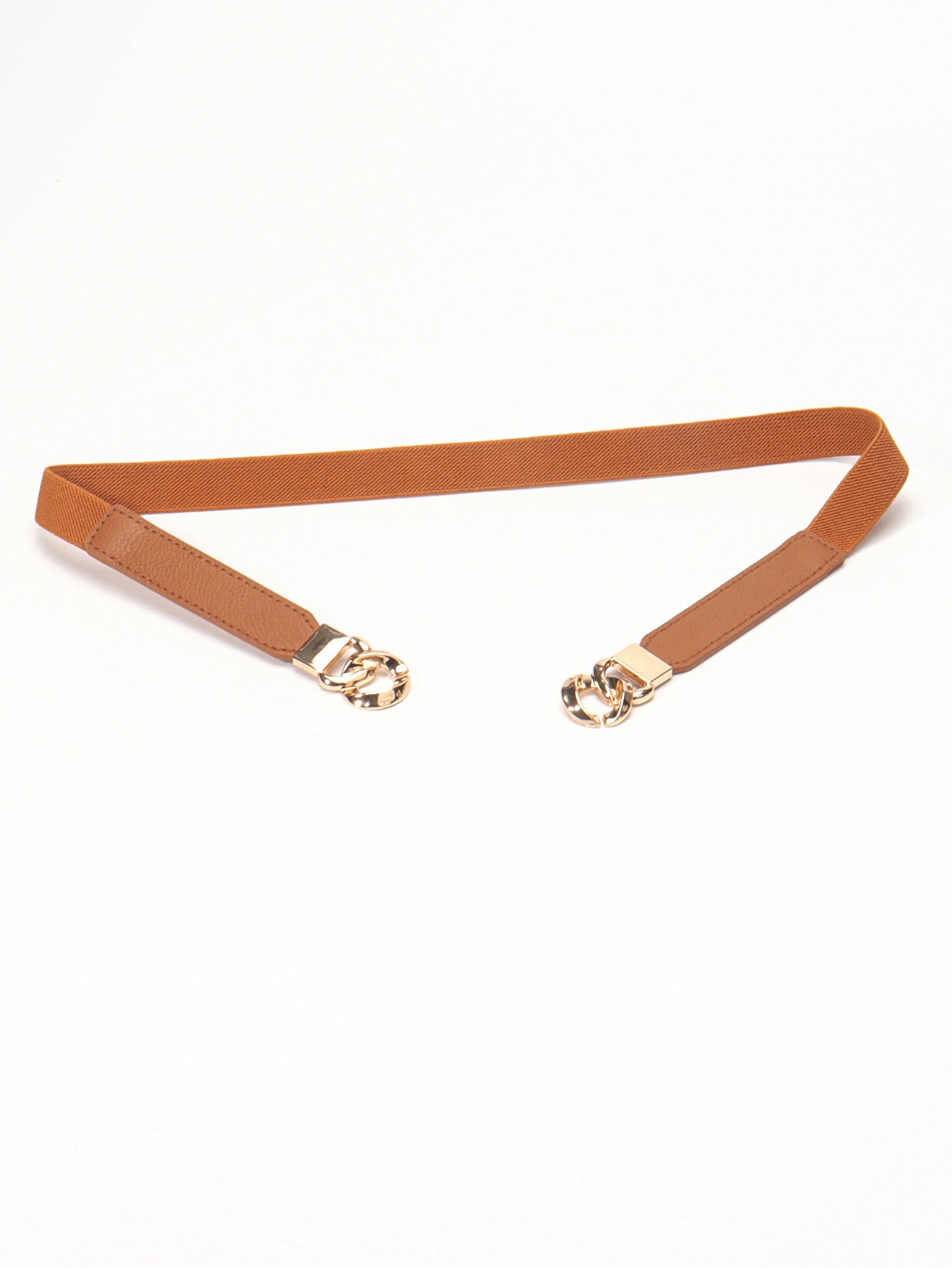 Alloy Buckle Elastic PU Belt