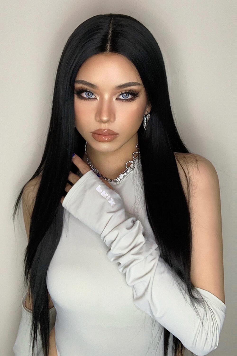 Long Lace Front: Straight Synthetic Wigs 26" Long 150% Density